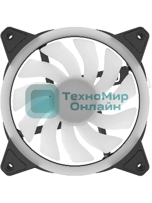 Вентилятор для корпуса GMNG GG-CF120ARGb2-PWMBK черный, 120 мм, 1500 об/мин, 26 дБ, 4 pin