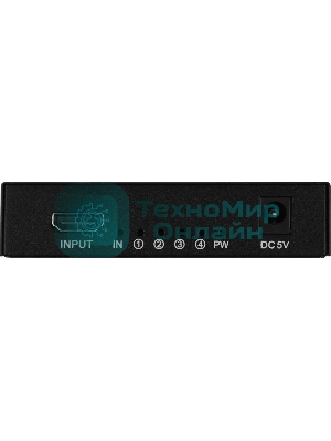 Сплиттер аудио-видео Premier 5-872-4 HDMI (f)/4xHDMI (f) черный