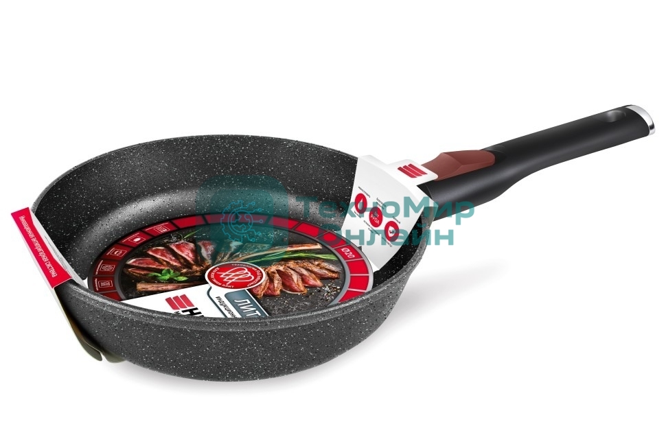 Сковорода НЕВА МЕТАЛЛ ПОСУДА L18020i 20 литая Индукция Гранит с/р
