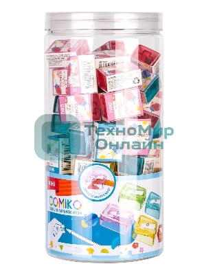 Точилка для карандашей ручная Deli EH034 Comico, 1 отверстие, пластик, ассорти