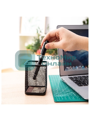 Подставка Deli E9174 для письменных принадлежностей, черный, металл, сетка