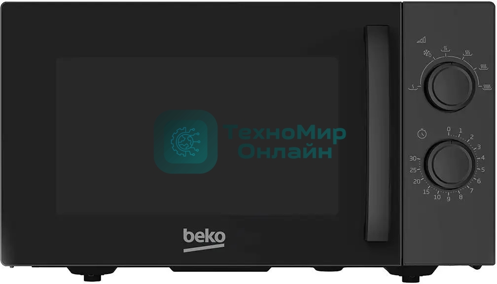 Микроволновая печь Beko SOLO MOF23300B черный, 23 л, 900 Вт, переключатели - поворотный механизм