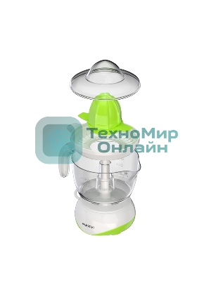 Соковыжималка Maxvi SG401 белый/зелёный, цитрусовая, 40 Вт, 700 мл, механическое