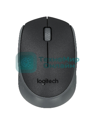 Мышь беспроводная Logitech M170 черный/темно-серый, 1000 dpi, радиоканал, USB, кнопки - 3