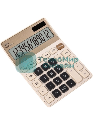 Калькулятор настольный Deli EM309 золотистый 12-разр.