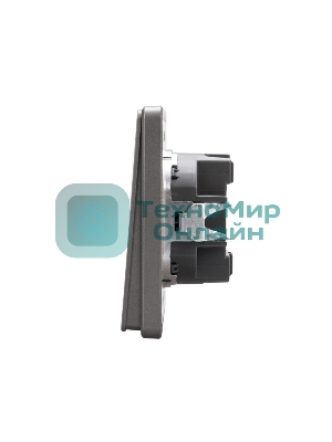 Выключатель Kranz ROUND 1 кл проходной (переключатель) с подсветкой 10А с/у титан