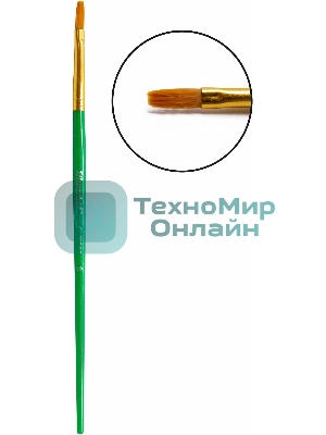 Набор кистей Silwerhof Color, синтетика (набор 5шт) синтетика круглая №3/плоская №2,6,14/овальная №1