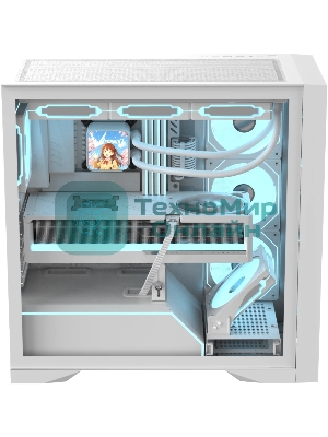 Компьютерный корпус AeroCool/Formula V Line Air Power G8 White, ATX, Dual Front Panels, TYPE-C*1, USB3.0*1