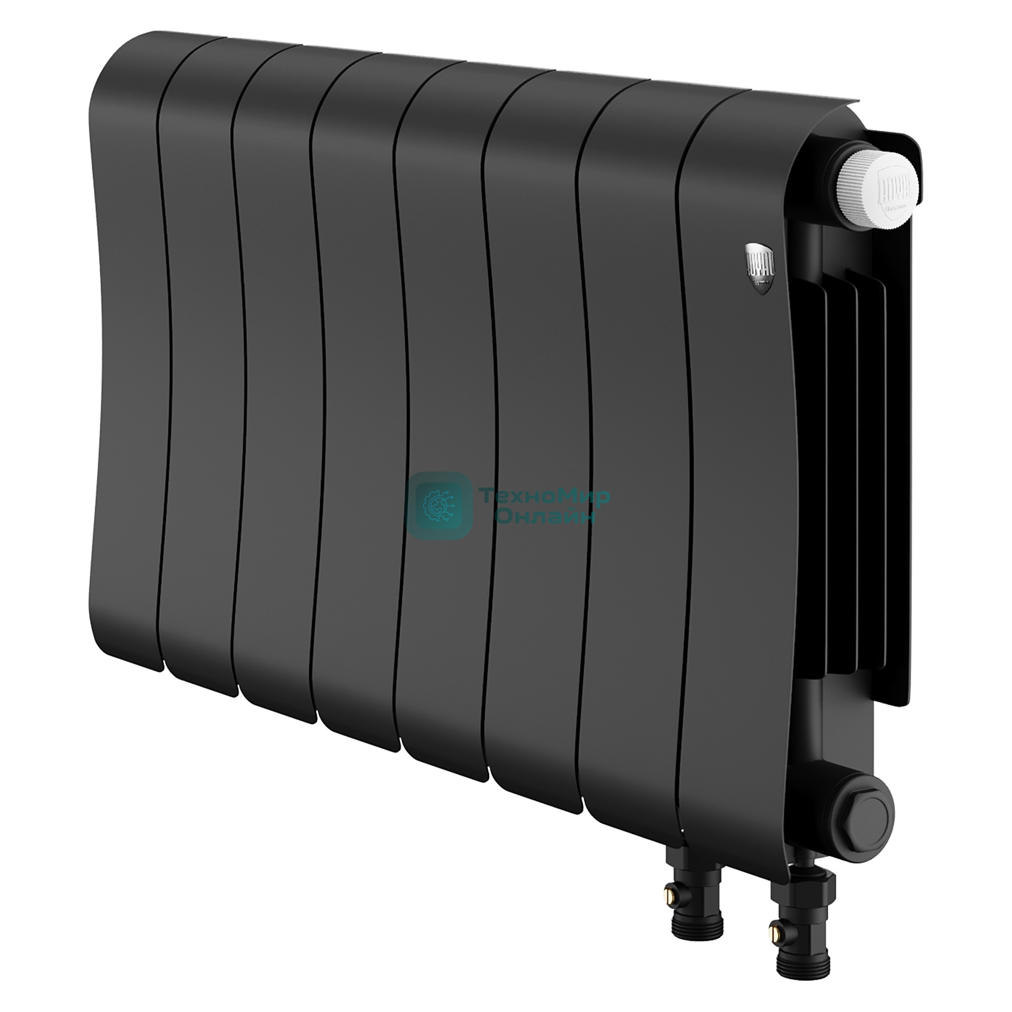 Радиатор биметаллический Royal Thermo Infinity 300 Noir Sable VR80 - 8 секц.