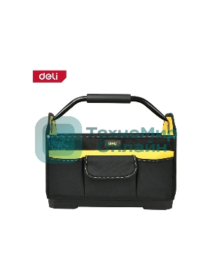 Сумка для инструментов каркасная с жестким пластиковым дном Deli DL586111 7 карманов, без плечевого ремня, ткань Оксфорд 600D