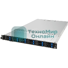 Серверная платформа ASUS RS700-E11-RS12U, 1U, 2x Socket-E LGA4677, 32x DDR5 4800*/5600*, 12x2.5'' NVMe/SATA*/SAS* hsb (*-RAID/HBA need), 2x M.2 PCIe 2260/2280, up to 3x PCIe Gen5 + 1 x int RAID slot, 2 x 10G(Intel X710-AT2) RJ45 LAN, 1+1 1600W