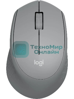 Мышь беспроводная Logitech M280 серый, 1000 dpi, радиоканал, USB, кнопки - 3