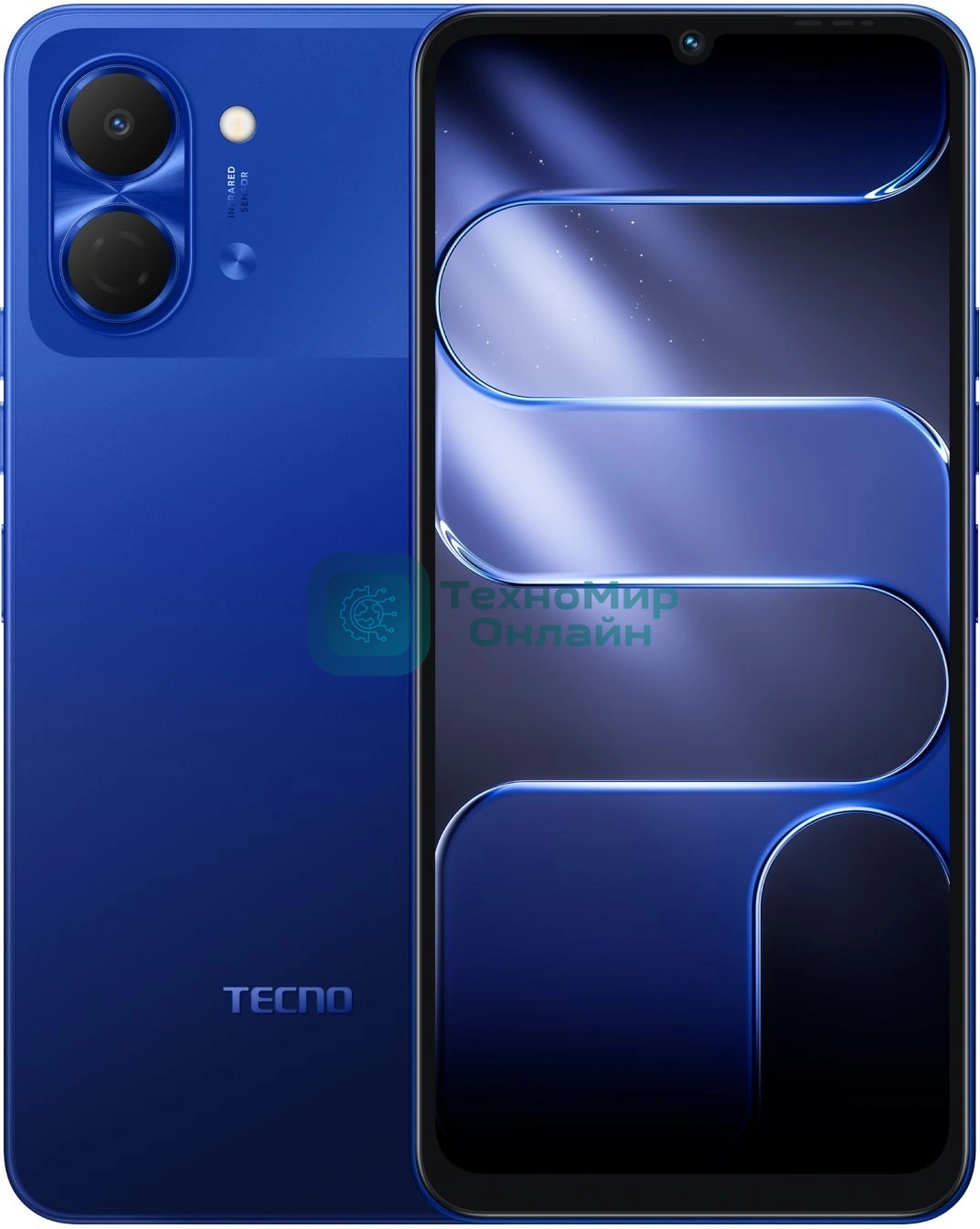 Смартфон Tecno Spark Go 3 64Gb 4Gb синий моноблок 3G 4G 2Sim 6.75