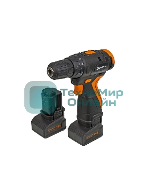 Дрель-шуруповерт аккумуляторная Вихрь ДА-24Л-2К/Б 72/14/24, Аккумуляторная, 24В, 2 АКБ, Кейс