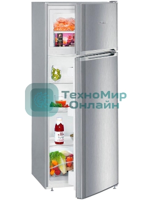 Холодильник Liebherr CTELE 2531-26 001 серебристый двухкамерный 189/44л морозилка сверху