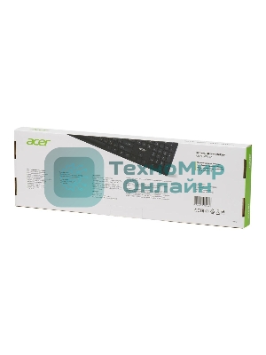 Клавиатура проводная Acer OKW122, USB, черный