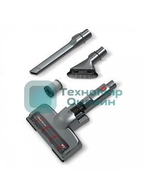 Пылесос вертикальный BQ VCA0202H серый, питание от аккумулятора, 50 Вт, уборка сухая, пылесборник 0.6 л, работа от АКБ max 30 мин.