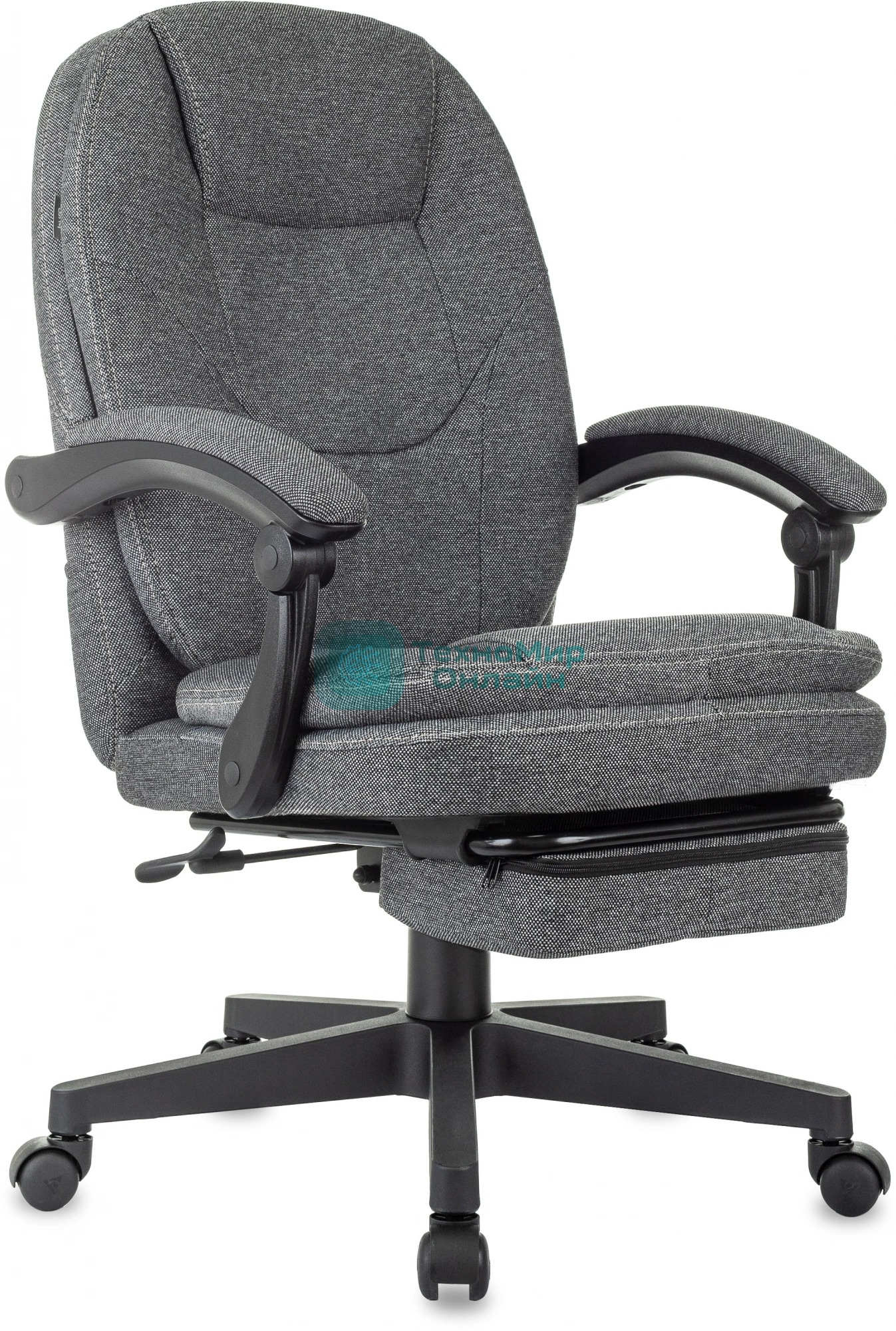 Кресло Бюрократ CH-868MSG-BF 3C1 серый, ткань, подставка для ног