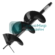 Шнек для грунта Denzel E-200, диаметр 200 мм, длина 800 мм, соединение 20 мм, несъемный нож