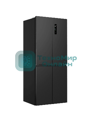 Холодильник Maunfeld MFF192NFSB01 Inverter черная сталь трехкамерный 334/184л морозилка снизу, No Frost, Side by Side