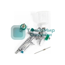 Краскопульт пневматический Stels ag 810 hvlp 57361 гравитационный сопло 0.8мм и 1мм