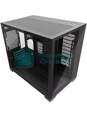 Компьютерный корпус 1STPLAYER MEGAVIEW MV6-T Black/mATX/MV6-TP-BK