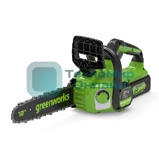 Цепная пила аккумуляторная GreenWorks GD24CS30K4, 24V, 30 см, бесщеточная, c АКБ 4 А·ч и ЗУ (2007007UB)