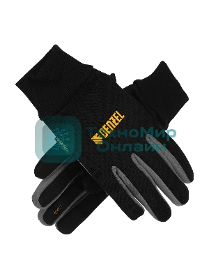 Перчатки универсальные Denzel двойные, работа с сенсорным экраном, вязаная манжета, размер 10