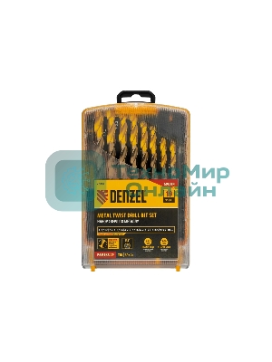 Набор сверл по металлу Denzel 1-10 мм, Р6М5К8-TiN, Golden Tip, 19 шт