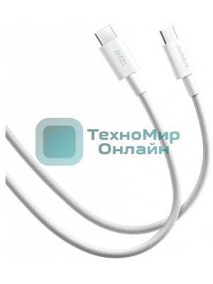 USB кабель Xiaomi 6A Braided USB-C to USB-C Cable 2m белый