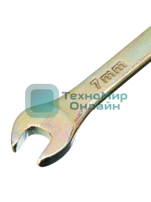 Ключ комбинированный Сибртех 7 мм, желтый цинк 14973