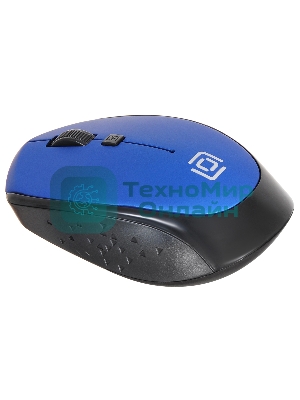 Мышь беспроводная Oklick 488MW синий/черный, 1600 dpi, радиоканал, USB, кнопки - 4