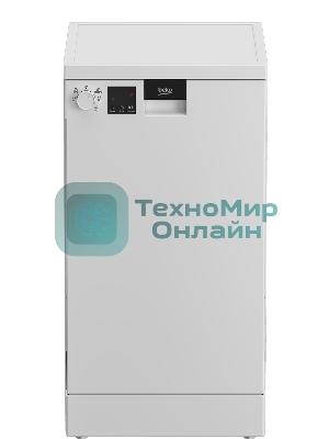 Посудомоечная машина Beko DVS050R01W, белый, 44.8 см, 10 компл., сушка конденсационная, 49 дБ, класс A