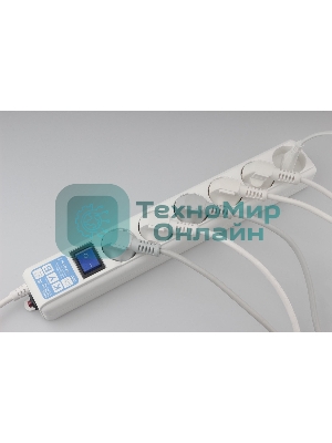 Фильтр-удлинитель PC PRO, 3 м, 6 р, белый, 16А, SPL6-16-P-3M