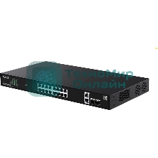 Коммутатор управляемый PoE Tenda TEG2220P-16-250W, 18 портов, 18x1 Гбит/с, SFP 2x1 Гбит/с, PoE 16x30Вт (до 230Вт)