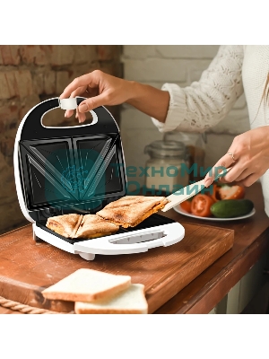 Сэндвичница Aresa AR-1205. 750 Вт. Термостойкий пластик со вставками из хромированной стали. Две сэндвичные формы.