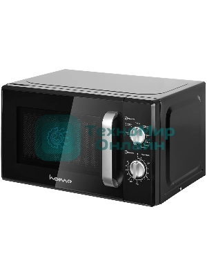 Микроволновая печь HOME HMG207DB черный, 20 л, 700 Вт, переключатели - поворотный механизм