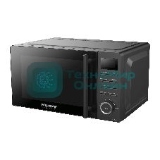 Микроволновая печь Willmark WMO-205DB черный, 20 л, 700 Вт, переключатели - кнопки, поворотный механизм