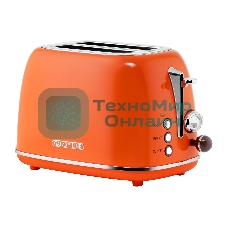 Тостер Galaxy Line GL 2921, апельсиновый фреш, металл, 900 Вт, 6 степеней поджарки