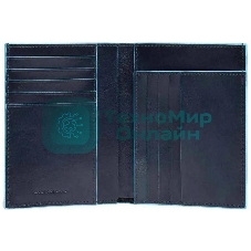 Кошелек мужской Piquadro Blue Square PU1393B2/BLU2, натур.кожа, темно-синий