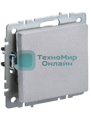 Выключатель проходной 1-кл. IEK BR-V12-0-10-K47 СП BRITE ВС10-1-6-БрА 10А алюм.