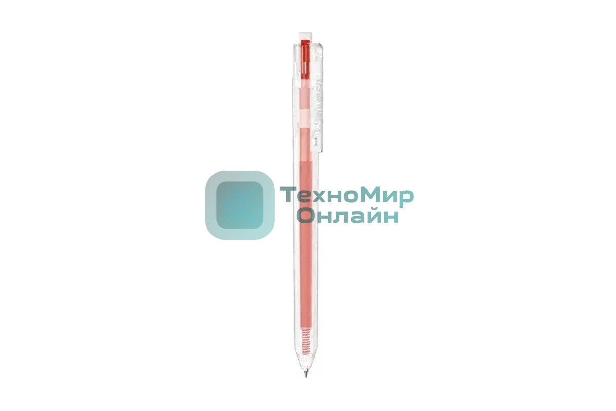 Ручка гелевая Deli Delight EG118-RD прозрачный, красные чернила, линия 0.5мм