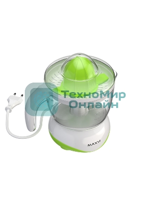 Соковыжималка Maxvi SG401 белый/зелёный, цитрусовая, 40 Вт, 700 мл, механическое