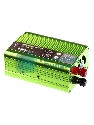 Автомобильный инвертор (преобразователь) постоянного тока 12В в переменный ток 220В, модель QUMO QAI-901-500 (Inv 001), максимальная выходная мощность 500Вт, встроенный разъем USB