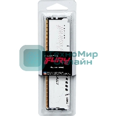 Оперативная память Kingston Fury Beast, DDR5, 32Gb (1x32GB), 5600MHz, CL40, DIMM, радиатор, белый