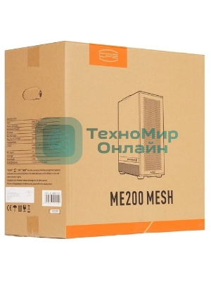 Компьютерный корпус PCCooler ME200 MESH WH, Mesh Full Tower, белый, TG, SPCC, 3x120мм ARGb E-ATX, ATX, mATX, mITX 180/380/220мм 4x2.5