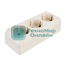 Розетка 3-м ОП Октава 16А РС23-3-ОК с заземл. крем. IEK ERO31-K33-16-DC