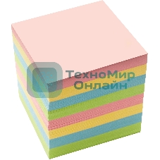 Блок для записей бумажный Silwerhof Daily Премиум 90x90x90мм, 80 г/м2, 4 цвета в упаковке