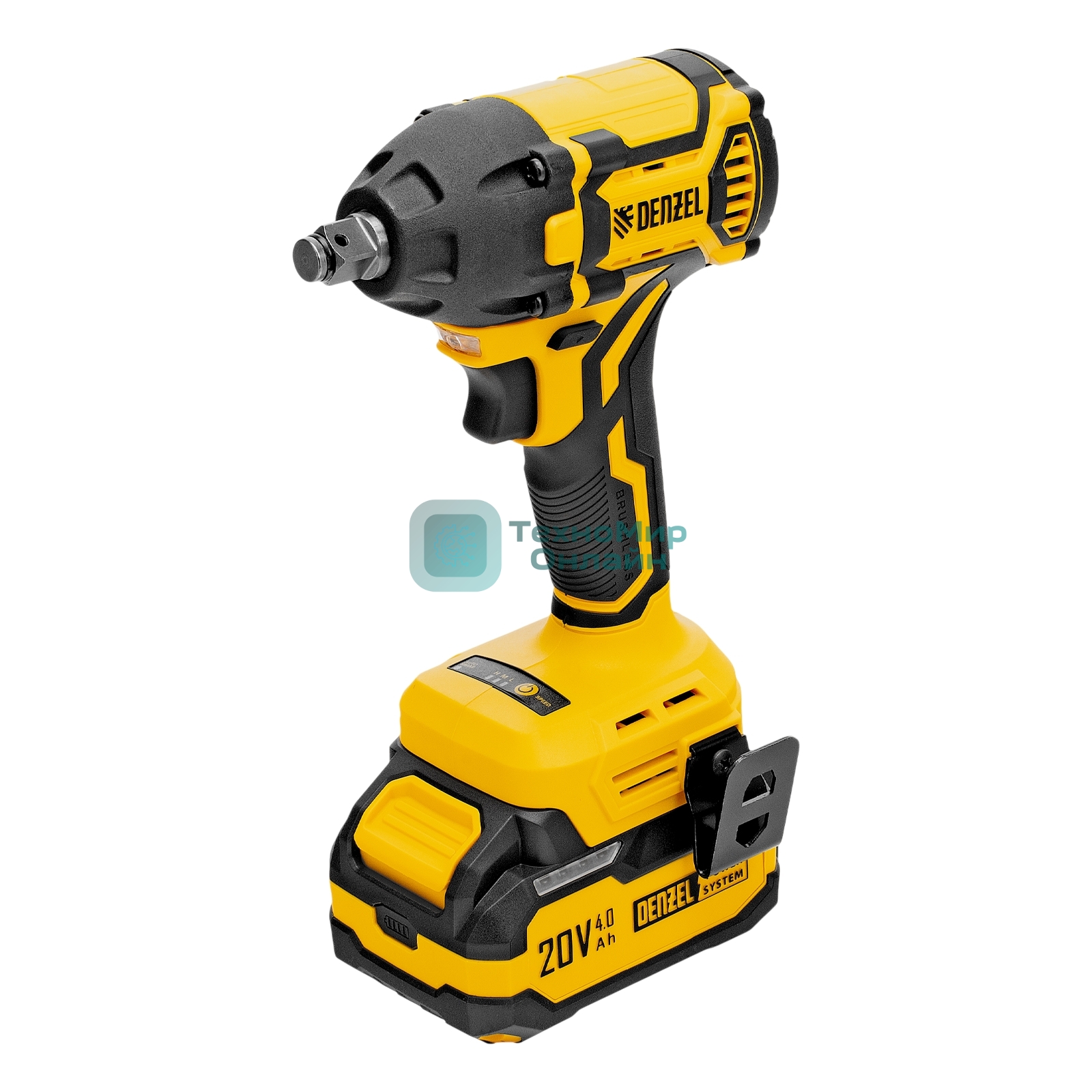 Гайковерт Denzel ударный аккумуляторный бесщет. CIWH-BL-20-350, Li-Ion, 20 В