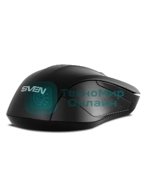 Мышь беспроводная SVEN RX-270W черный, 1600 dpi, радиоканал, USB, кнопки - 4